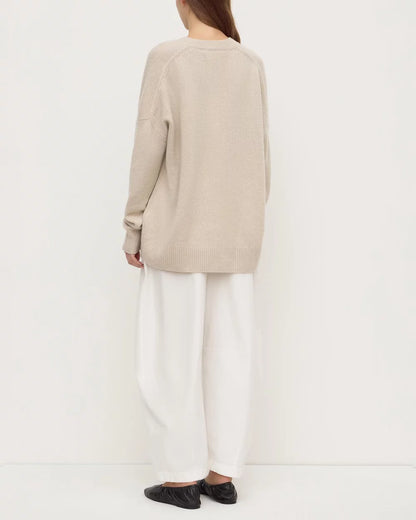Assembly Label | Alora Cashmere V Neck Knit - Tapioca