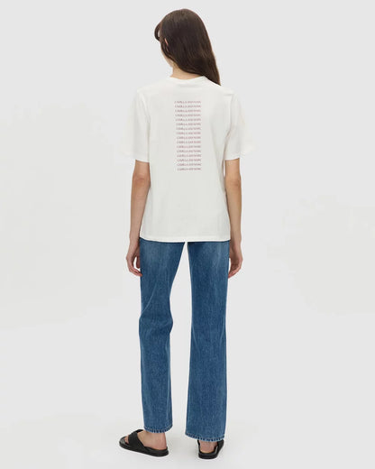 Camilla & Marc | Olympia Print Tee - Soft White / Red