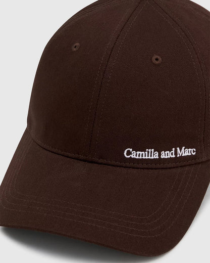 Camilla & Marc | Thome Embroidered Cap - Chocolate