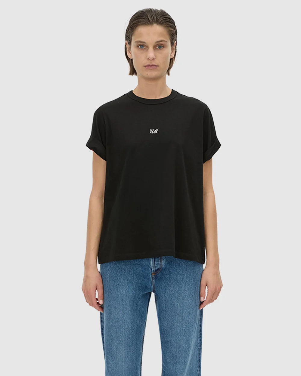 Camilla & Marc | Birdie Embroidered Tee - Black / White
