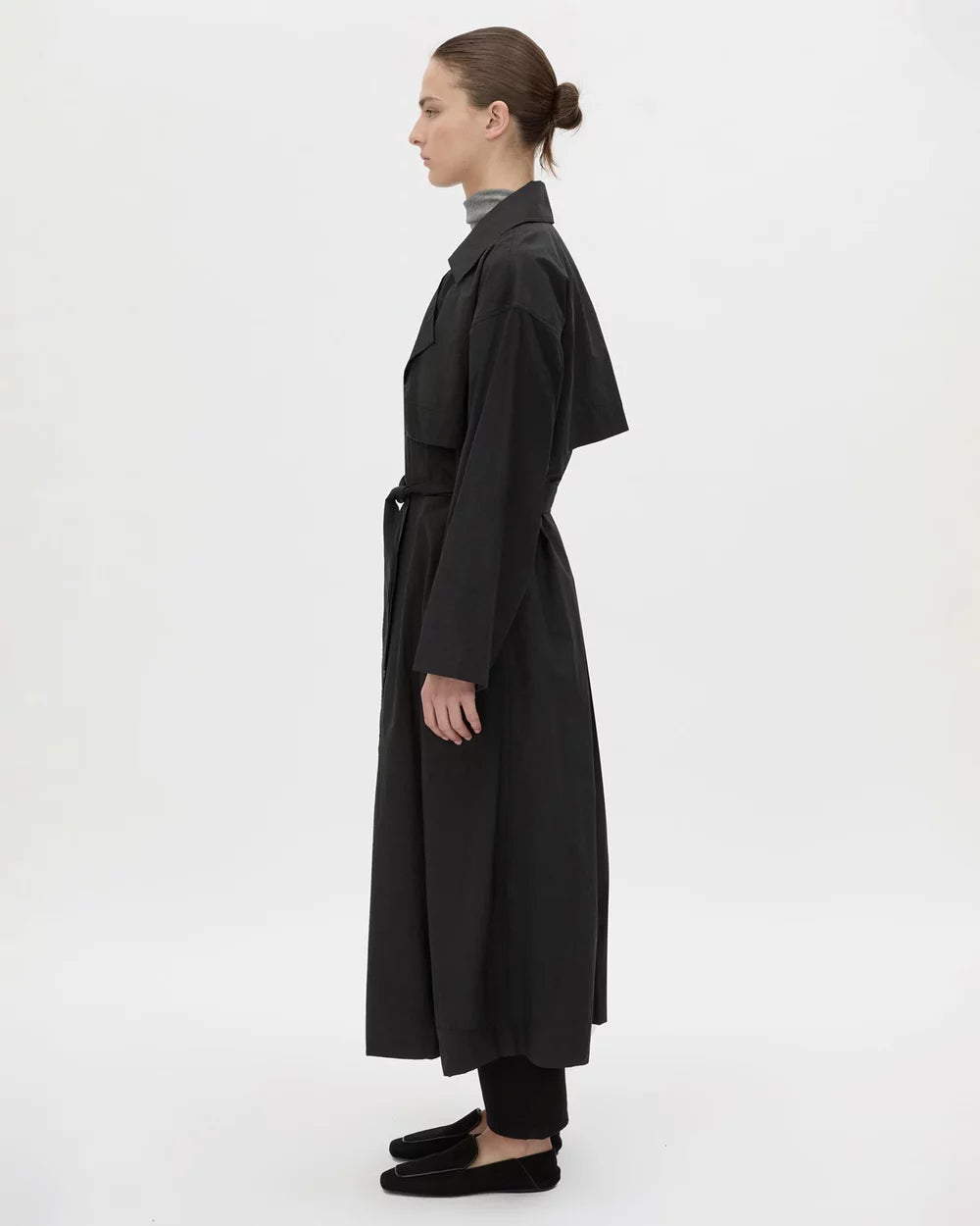 Camilla & Marc | Rhia Sheer Full Length Trench - Black