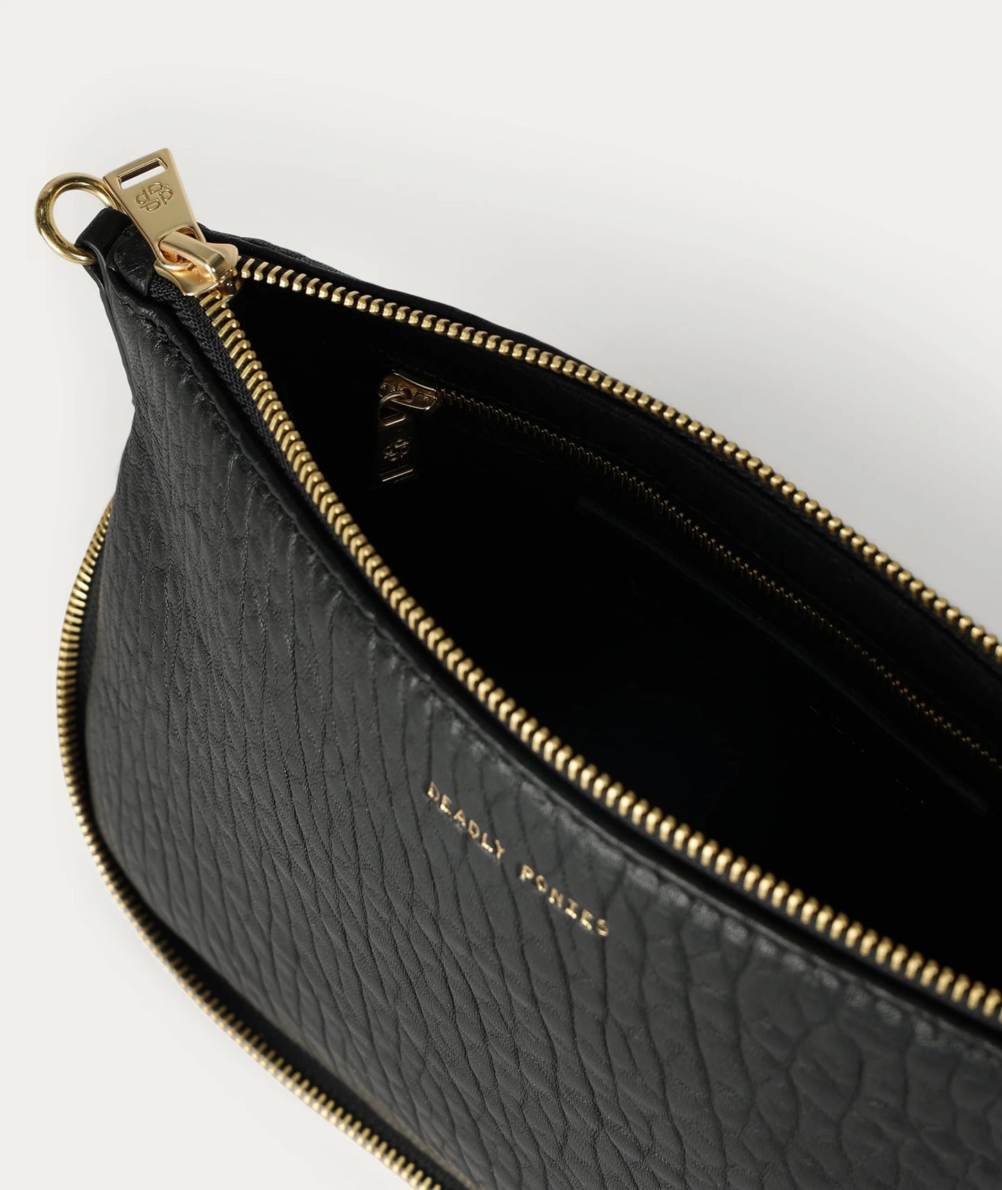 Deadly Ponies | Gator Crossbody - Black Bulle / Brass