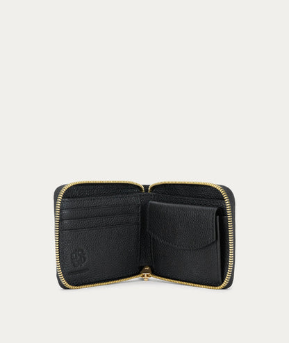 Deadly Ponies | Unisex Zip Wallet - Black / Brass