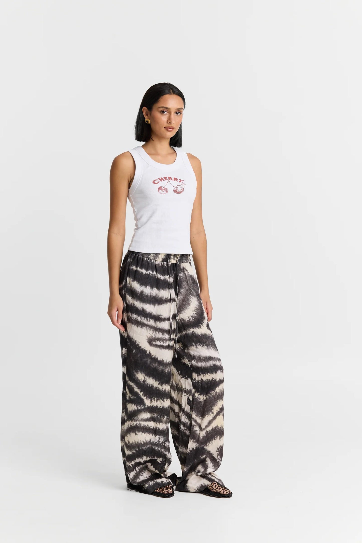 Maku The Label | Cherry Rib Tank - White