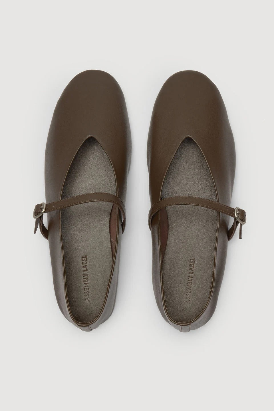 Assembly Label | Millie Leather Ballet Flat - Walnut