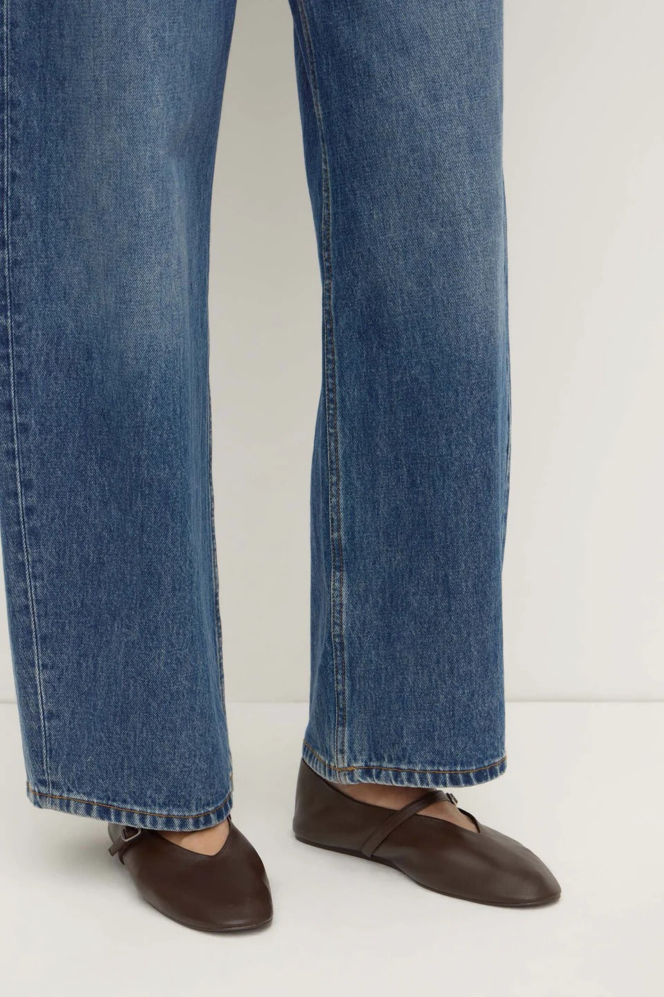 Assembly Label | Millie Leather Ballet Flat - Walnut