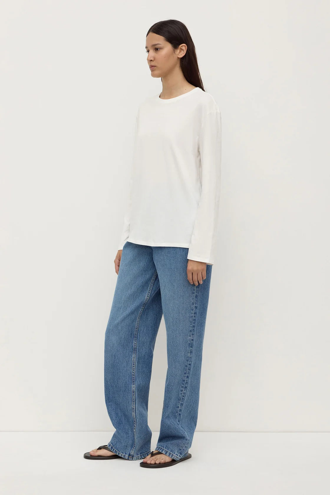 Assembly Label | Thea Long Sleeve Tee - White