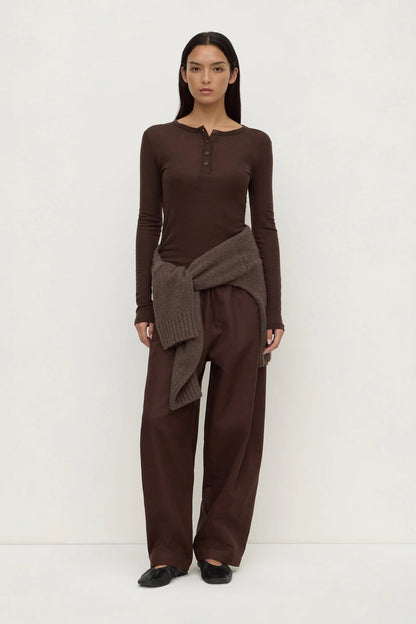 Assembly Label | Nora Merino Wool Henley - Ganache
