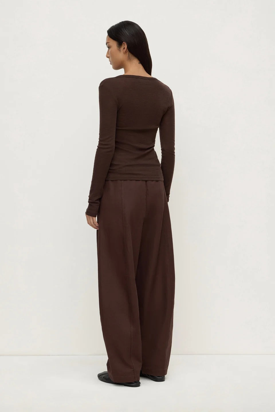 Assembly Label | Nora Merino Wool Henley - Ganache