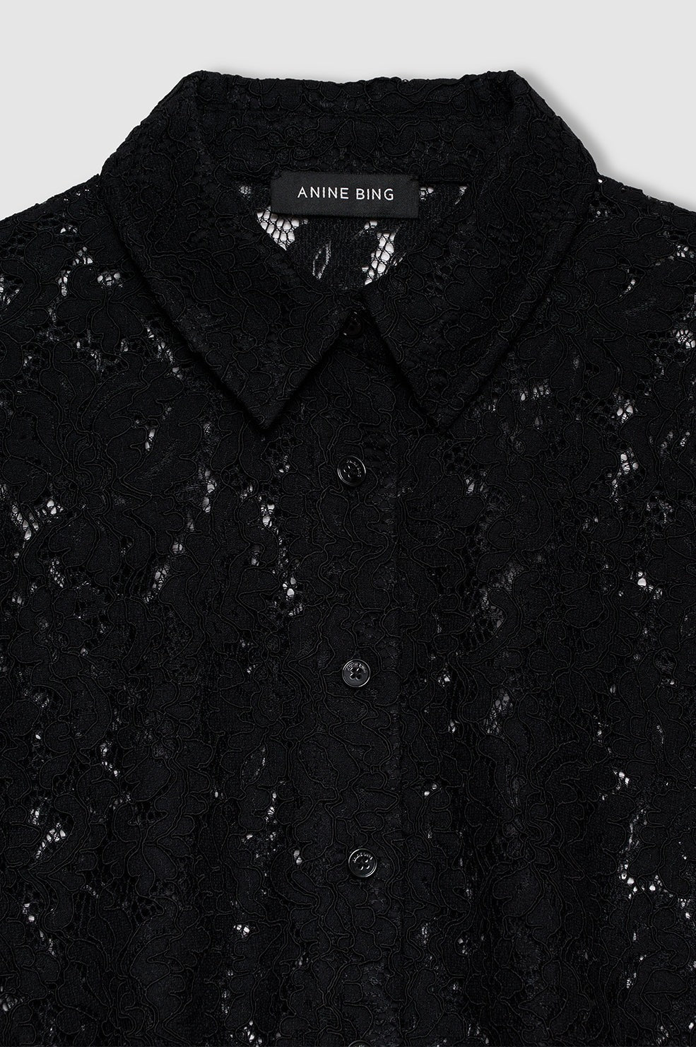 Anine Bing | Shayna Top - Black Lace
