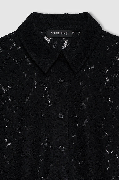 Anine Bing | Shayna Top - Black Lace