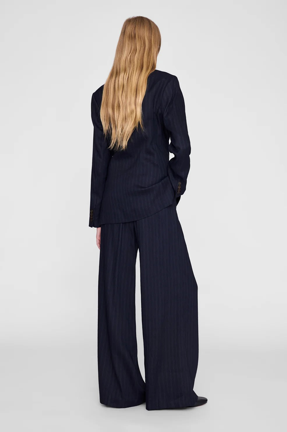 Anine Bing | Paola Trouser - Navy Pinstripe