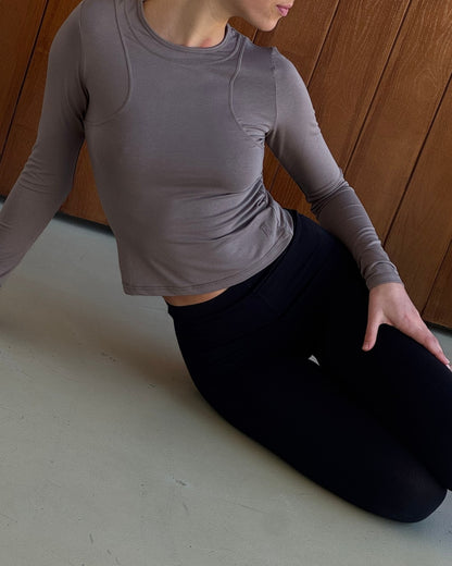 Pinky & Kamal | Motion Long Sleeve Top - Stone