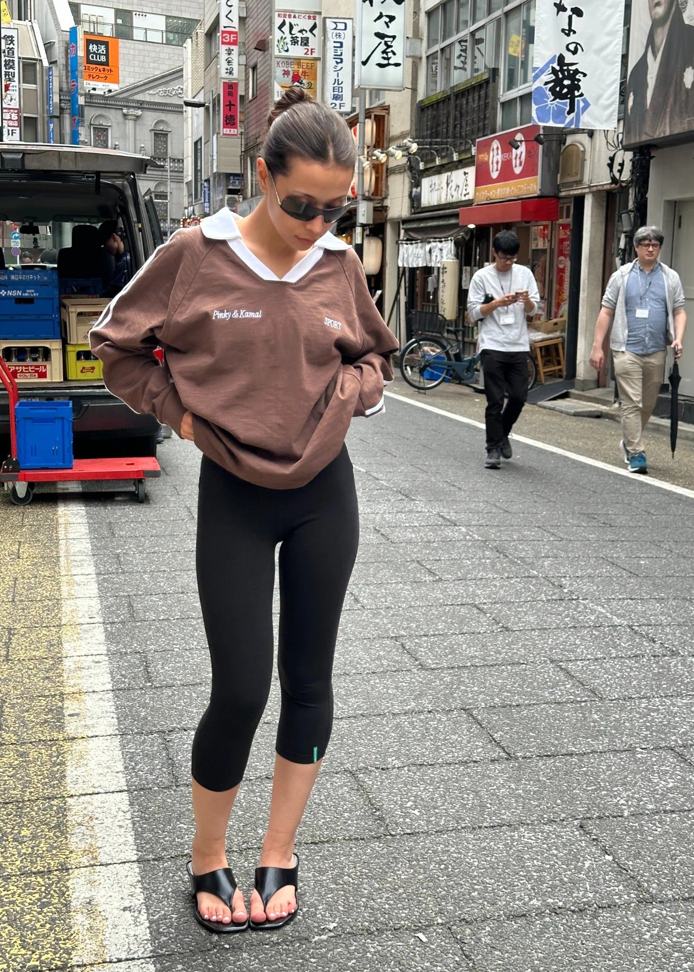 Pinky & Kamal | Long Sleeve Sport Jersey - Brown