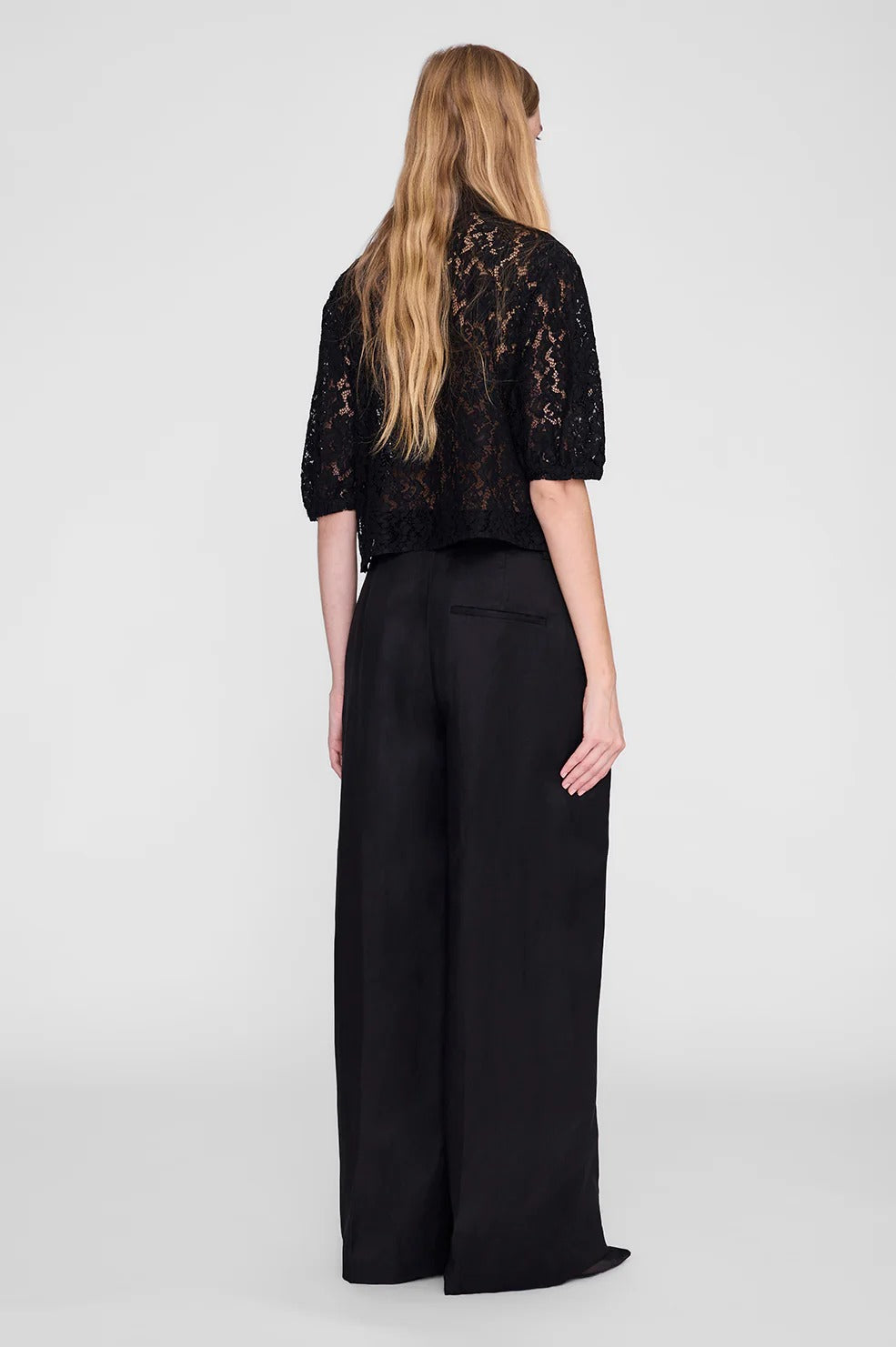 Anine Bing | Shayna Top - Black Lace