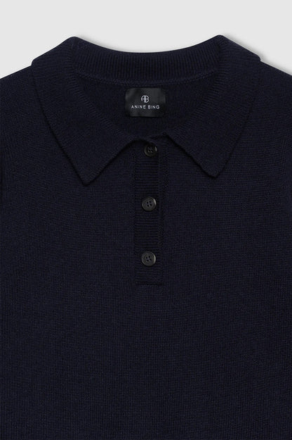 Anine Bing | Lee Polo Sweater - Navy