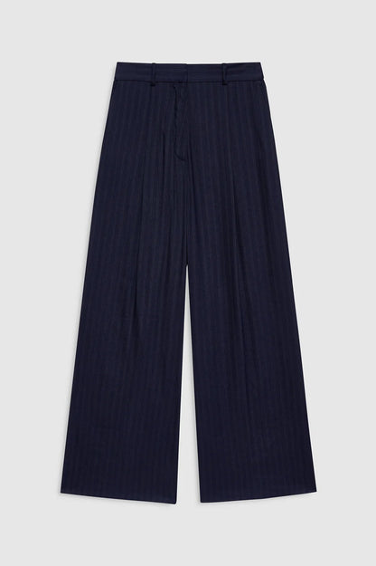 Anine Bing | Paola Trouser - Navy Pinstripe