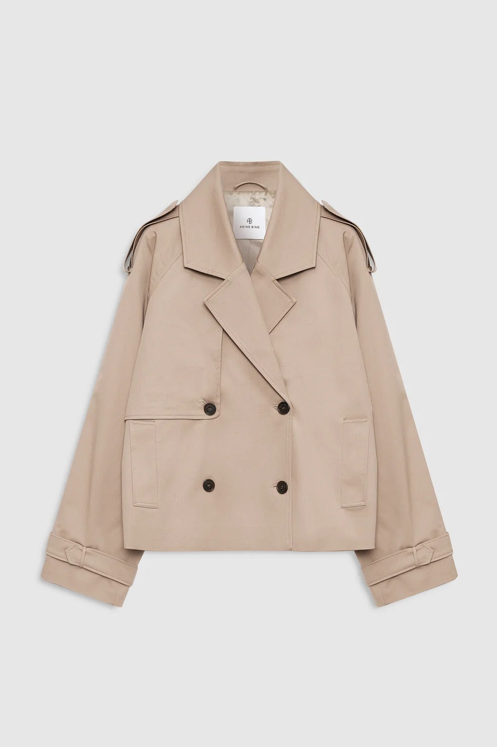 Anine Bing | Rickie Cropped Trench - Beige