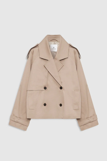 Anine Bing | Rickie Cropped Trench - Beige