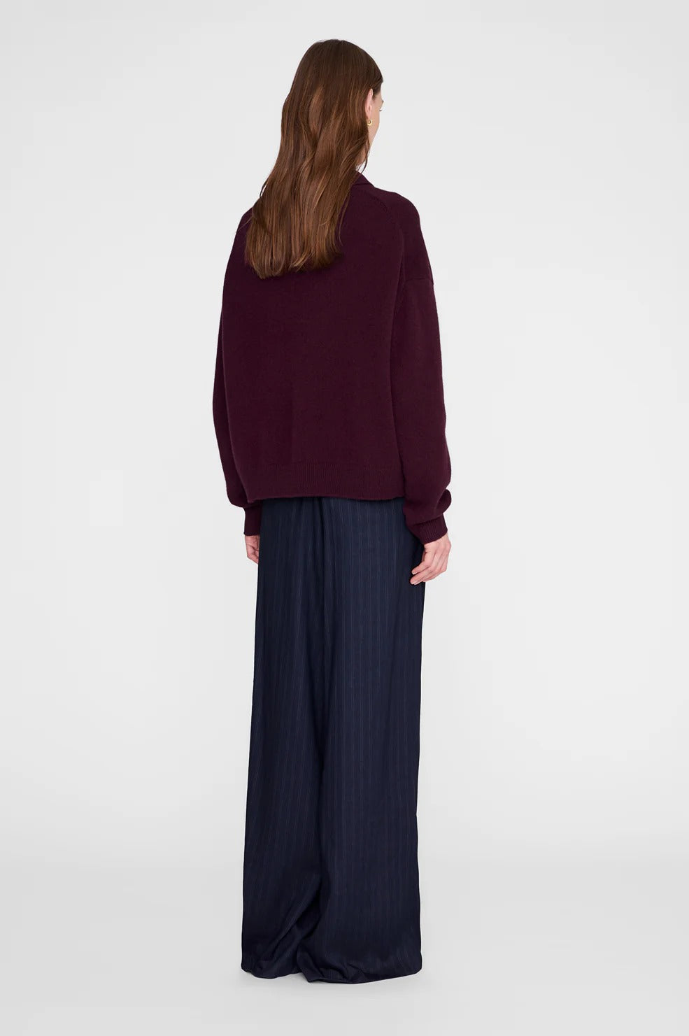Anine Bing | Lee Polo Sweater - Fig