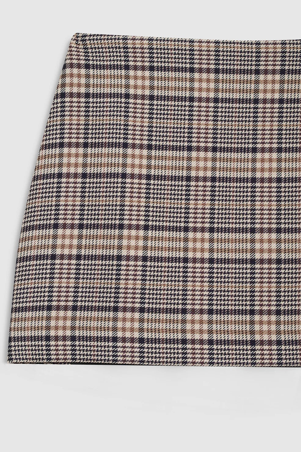 Anine Bing | Tierra Skirt - Beige & Navy Checks