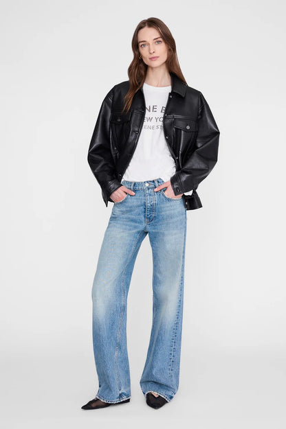 Anine Bing | Ivan Long Sleeve New York Stencil - Ivory