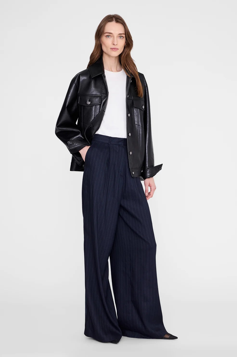 Anine Bing | Rory Jacket - Black Recycled Leather