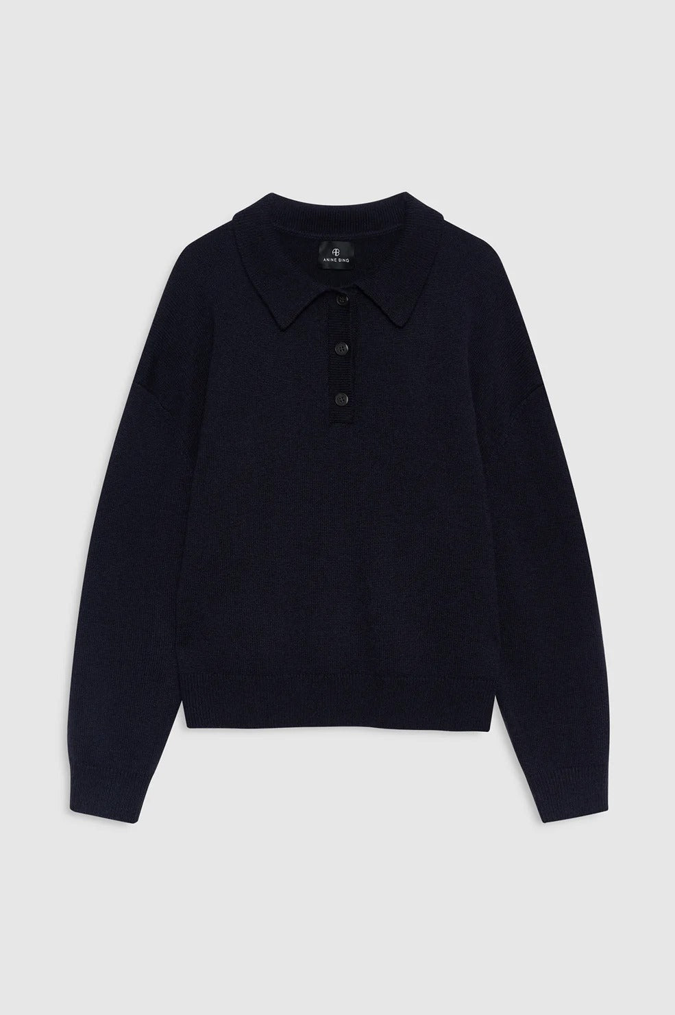 Anine Bing | Lee Polo Sweater - Navy