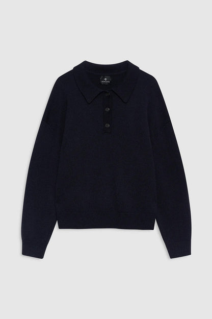 Anine Bing | Lee Polo Sweater - Navy