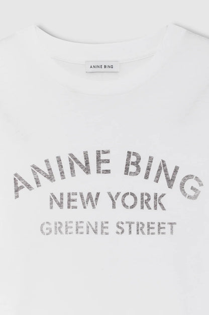 Anine Bing | Ivan Long Sleeve New York Stencil - Ivory