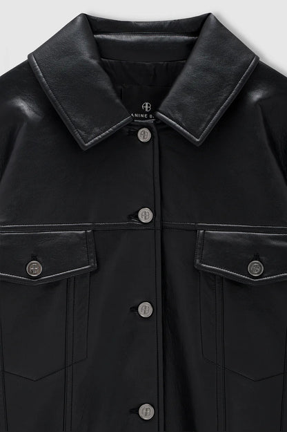 Anine Bing | Rory Jacket - Black Recycled Leather