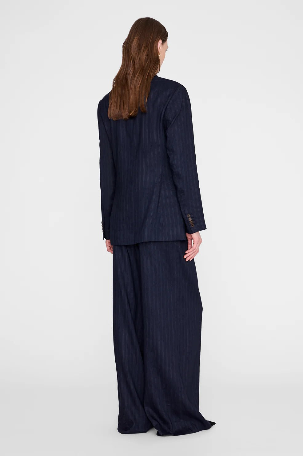 Anine Bing | Aretha Blazer - Navy Pinstripe