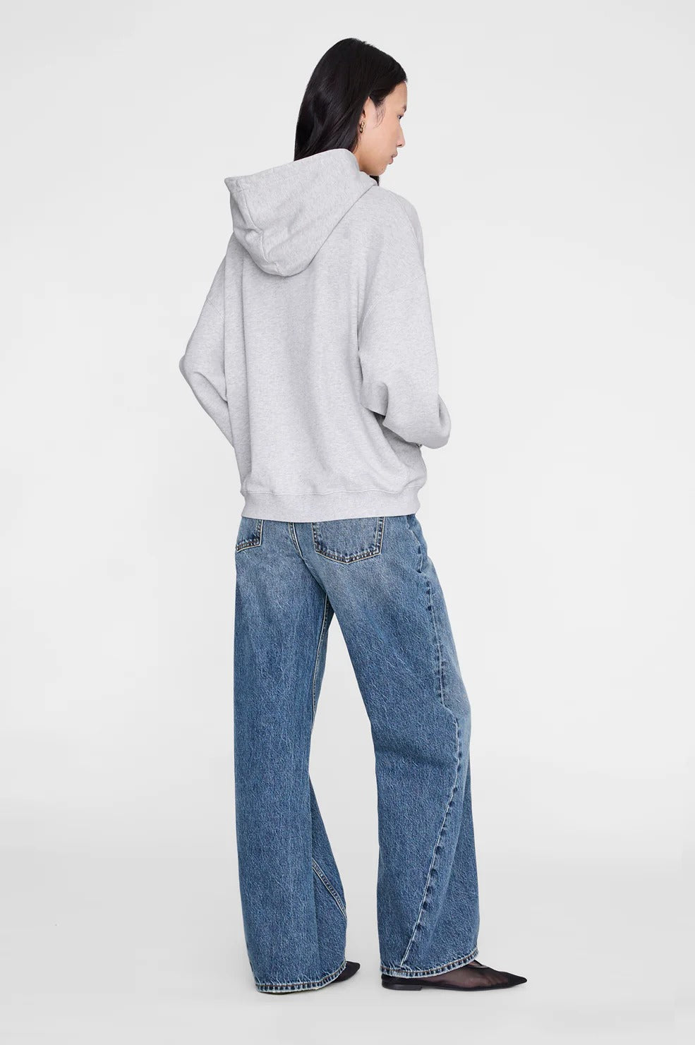 Anine Bing | Harvey Sweatshirt Paris Stencil - Heather Grey