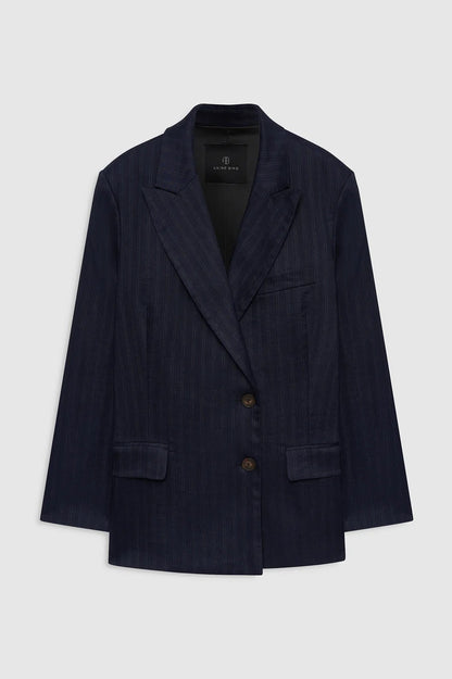 Anine Bing | Aretha Blazer - Navy Pinstripe