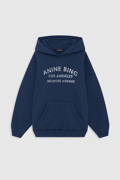 Anine Bing | Harvey Sweatshirt Melrose Stencil - Navy