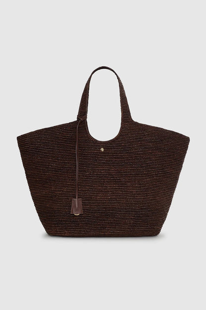Anine Bing | Lili Tote Raphia - Dark Brown
