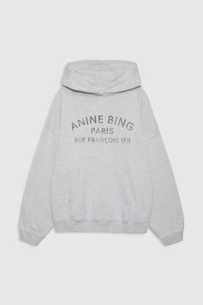 Anine Bing | Harvey Sweatshirt Paris Stencil - Heather Grey