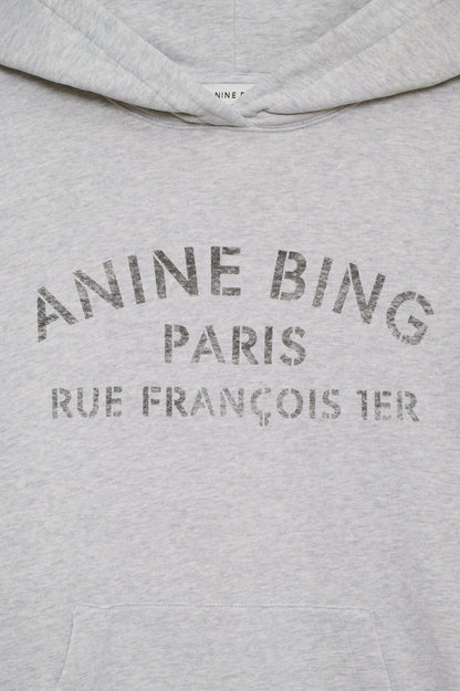 Anine Bing | Harvey Sweatshirt Paris Stencil - Heather Grey