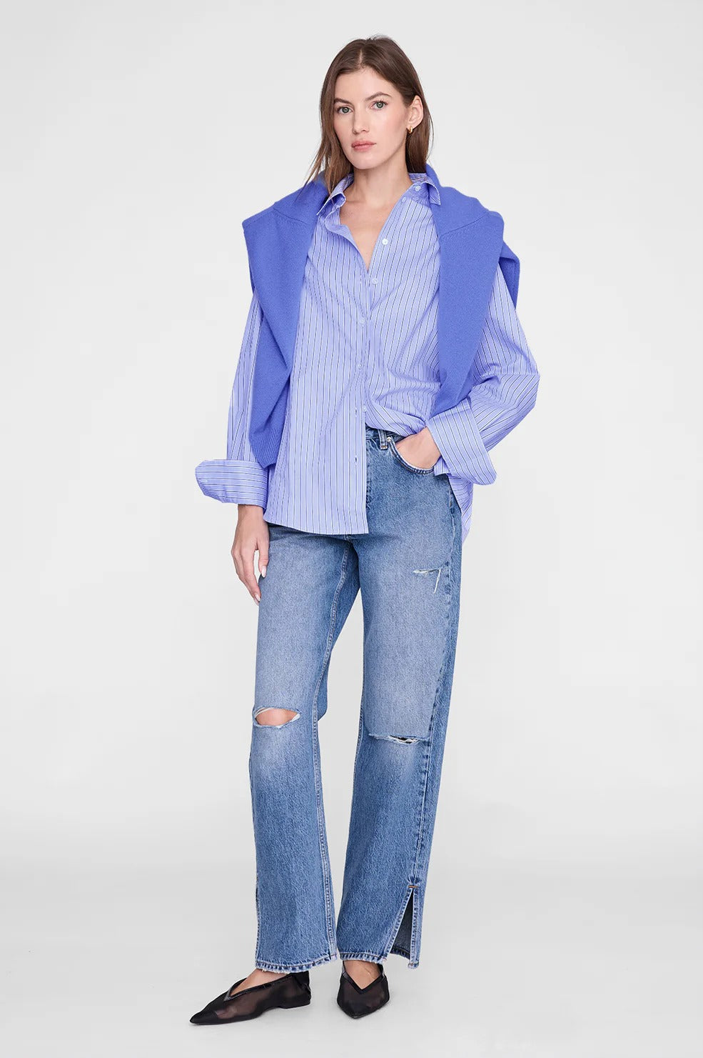 Anine Bing | Essie Shirt - Blue Stripe