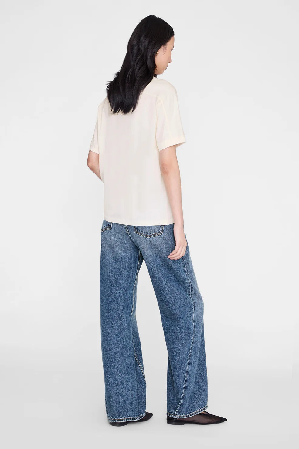 Anine Bing | Jaylin Tee Collegiate - Cream