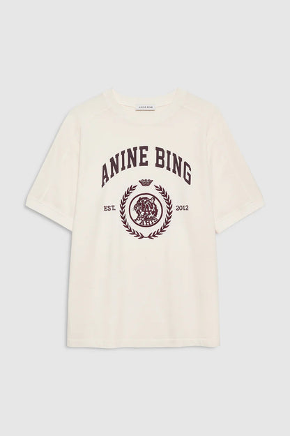 Anine Bing | Jaylin Tee Collegiate - Cream