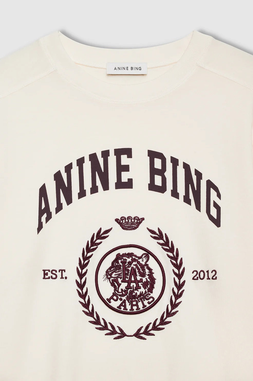 Anine Bing | Jaylin Tee Collegiate - Cream