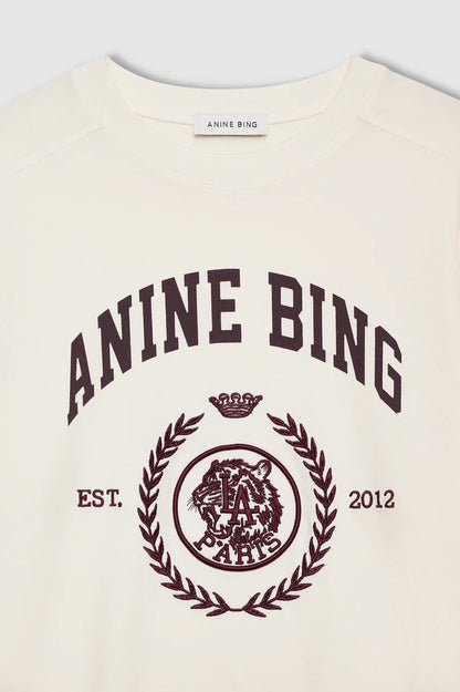 Anine Bing | Jaylin Tee Collegiate - Cream