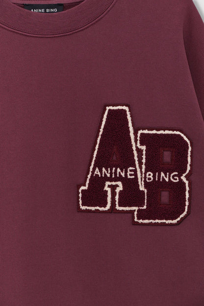 Anine Bing | Miles Sweatshirt Letterman - Fig