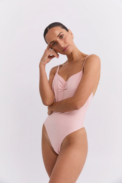 Pinky & Kamal | Ruched Leotard - Powder Pink