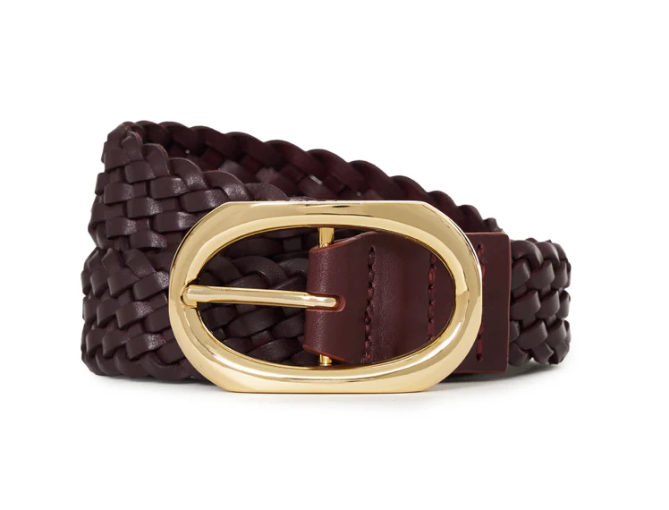 Anine Bing | Signature Link Belt Braided - Fig