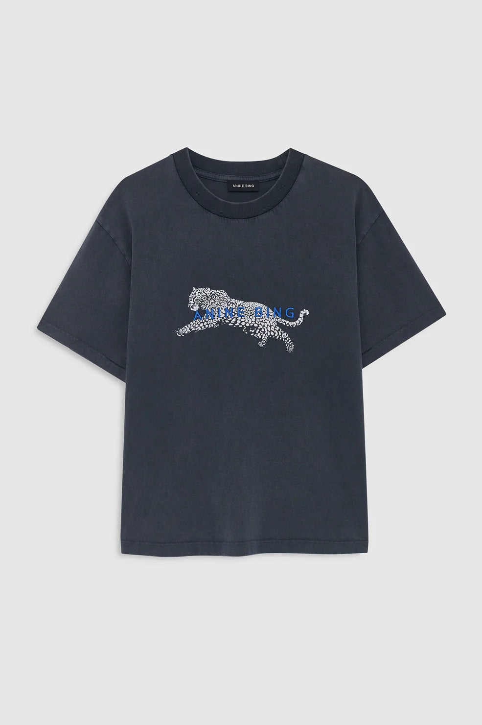Anine Bing | Cade Tee Leopard - Washed Black
