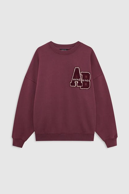 Anine Bing | Miles Sweatshirt Letterman - Fig