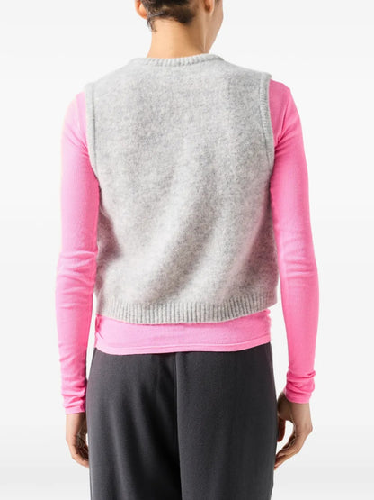 American Vintage | Vitow Sleeveless Sweater - Light Grey Melange