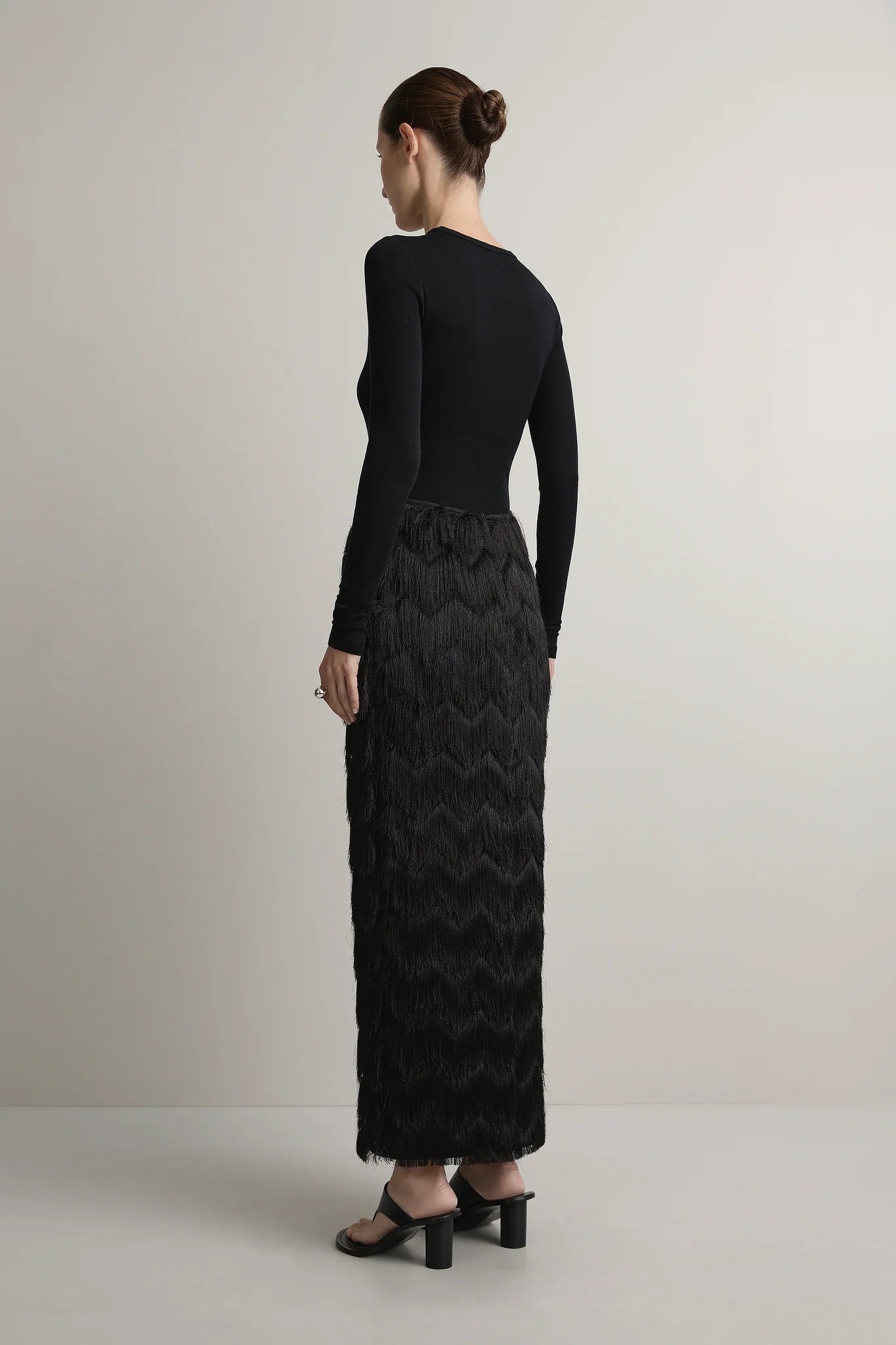 A. Emery | Innes Fringed Skirt - Black